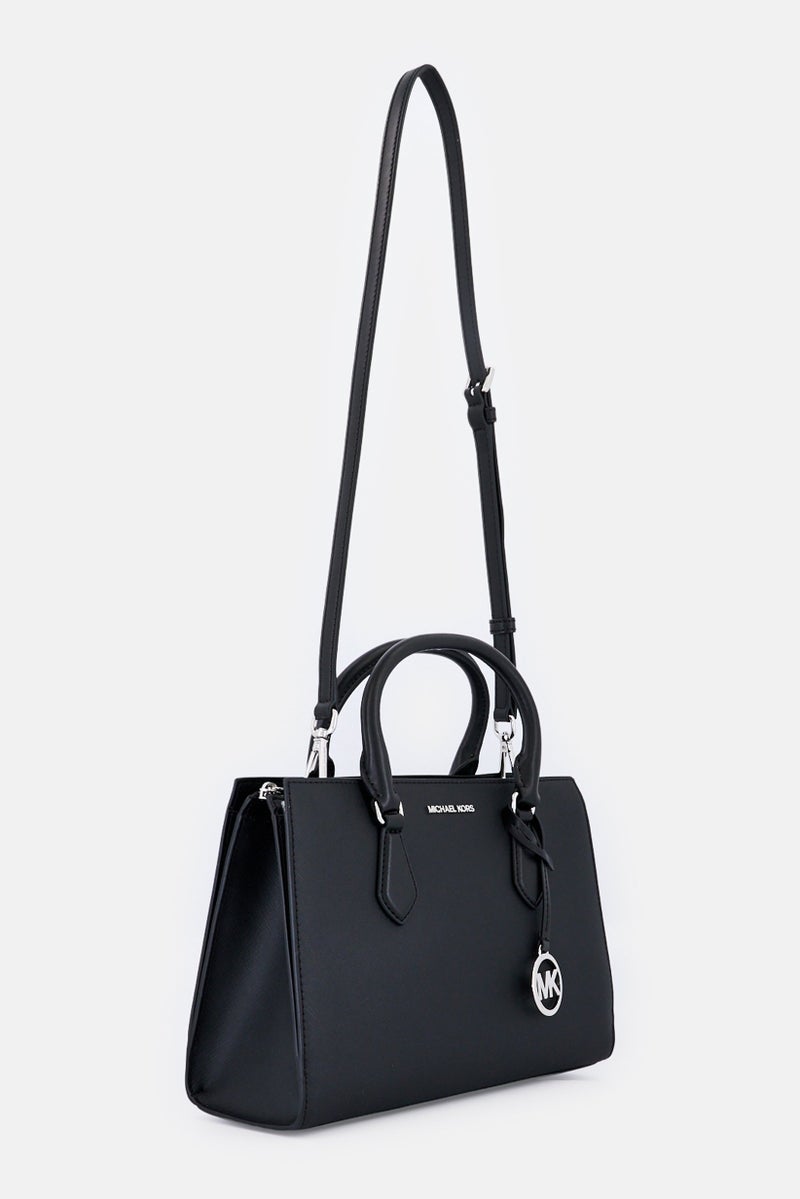 Michael Kors Women Brand Logo Satchel Bag, Black - Image 3